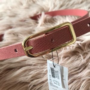 White House Black Market pink reversible belt, L